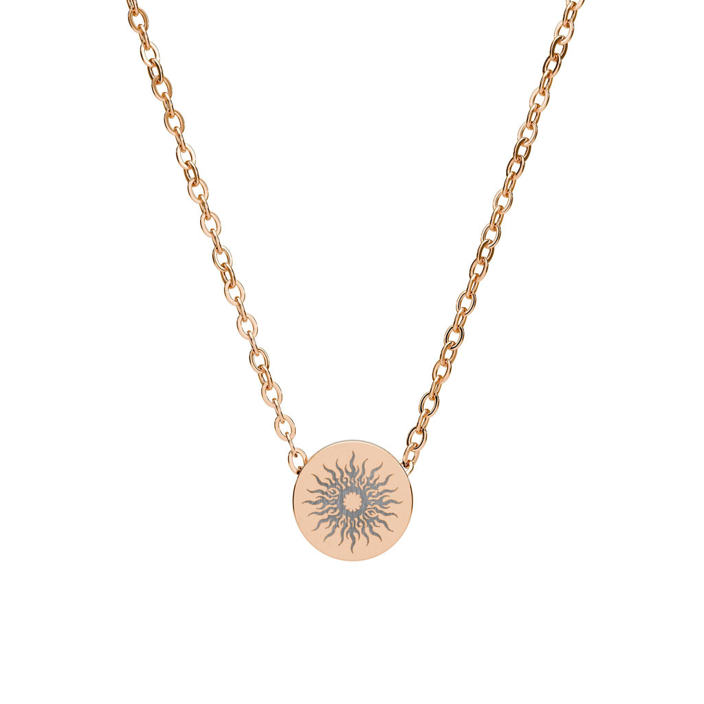 Sun ☉ chaos :: Mini Engraved Necklace