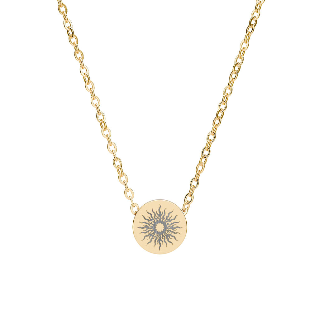 Sun ☉ chaos :: Mini Engraved Necklace