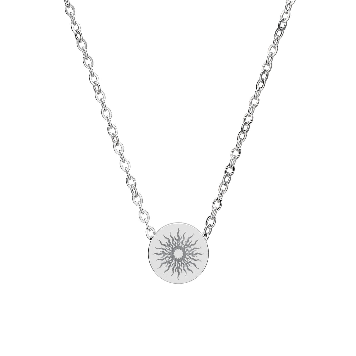 Sun ☉ chaos :: Mini Engraved Necklace