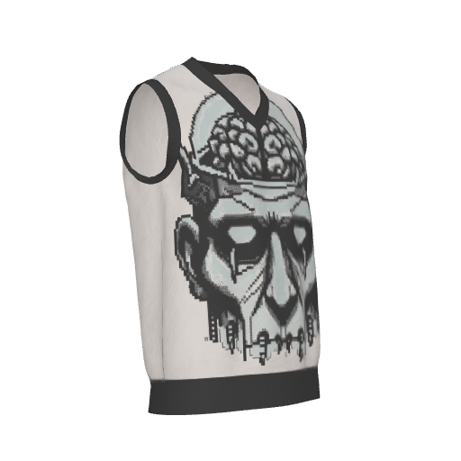 Franky Unisex V-Neck Vest – jacquard knit view 5