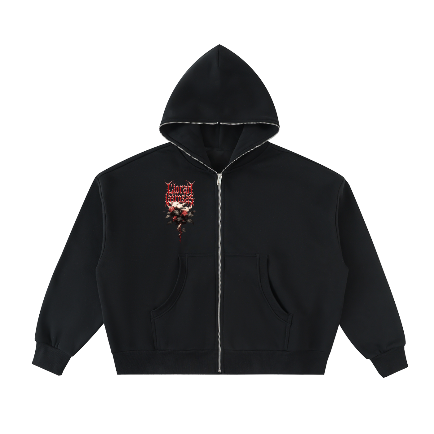 Cristian Castro Sudadera | Fleeced Full-Zip Boxy Hoodie