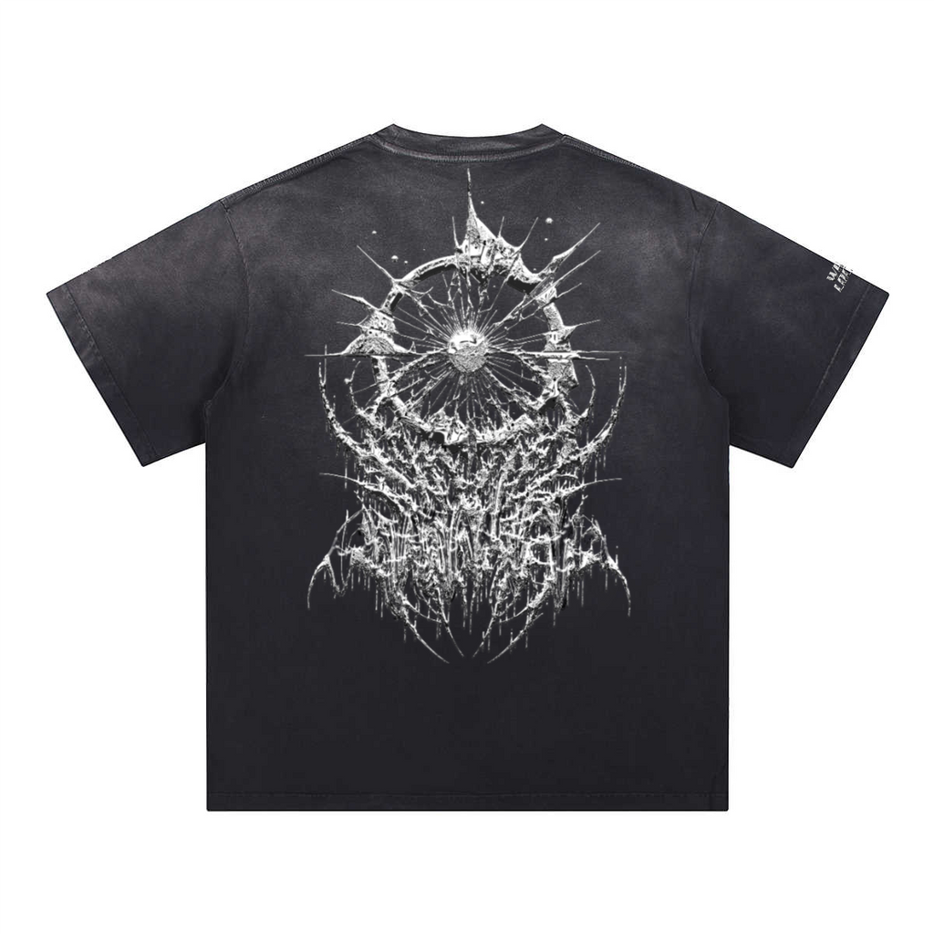 Heavyweight Boxy Fit Streetwear T-Shirt View - [ZEMI] White Locust Capital