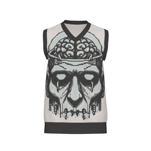 Franky Unisex V-Neck Vest – jacquard knit view 1