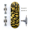 White Locust Fingerboard – Gold – complete set (deck, trucks, hardware, tool)