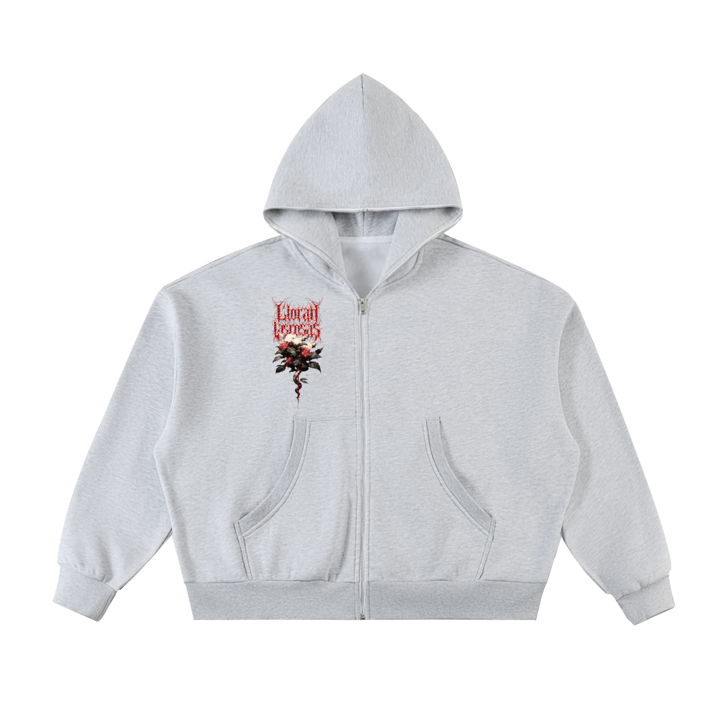 Cristian Castro Sudadera | Fleeced Full-Zip Boxy Hoodie