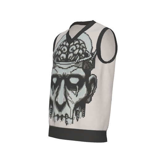 Franky Unisex V-Neck Vest – jacquard knit view 2