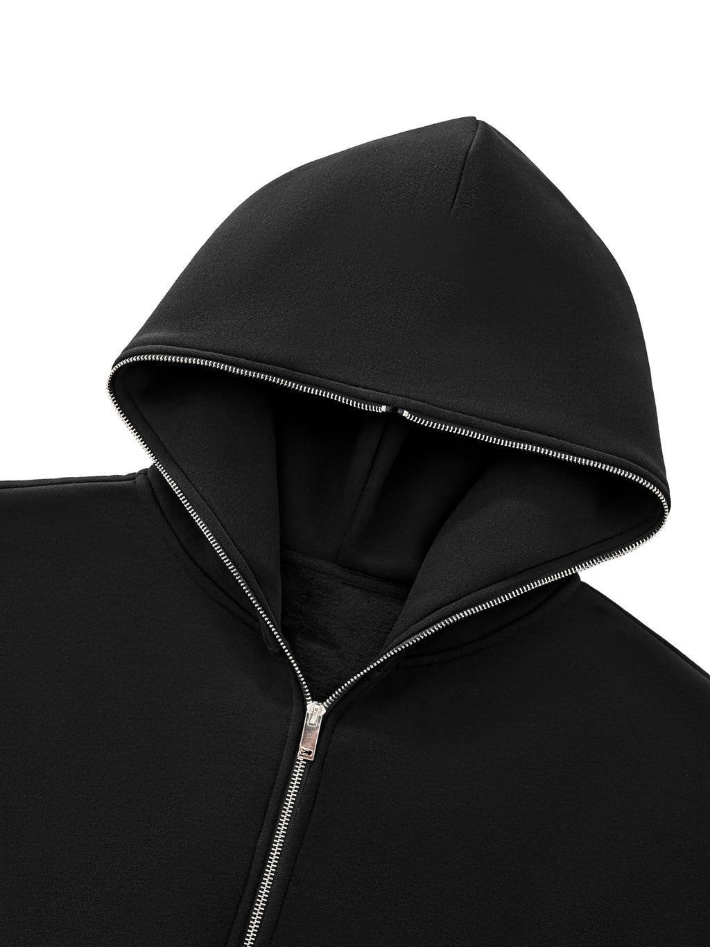 Cristian Castro Sudadera | Fleeced Full-Zip Boxy Hoodie