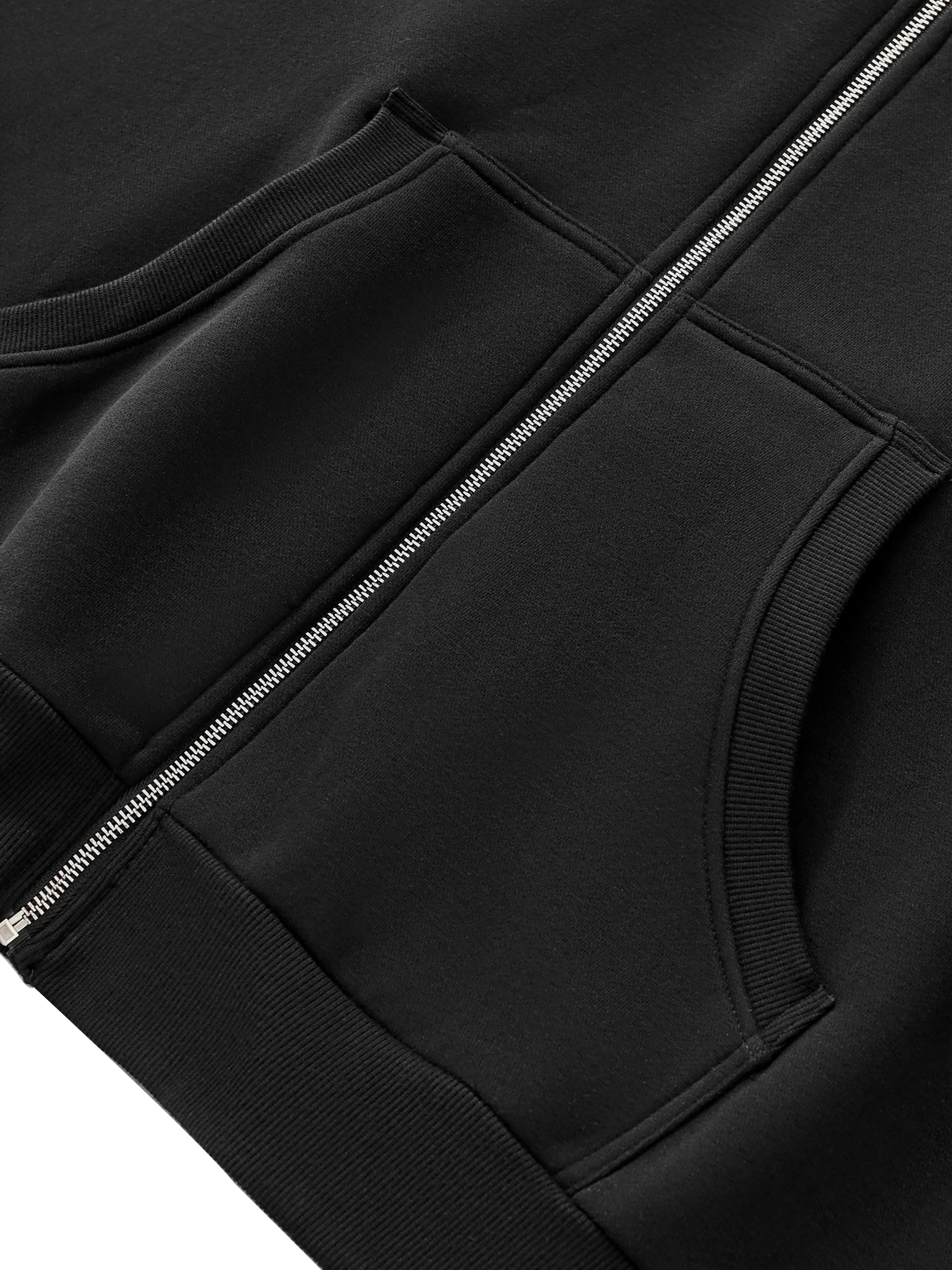 Cristian Castro Sudadera | Fleeced Full-Zip Boxy Hoodie
