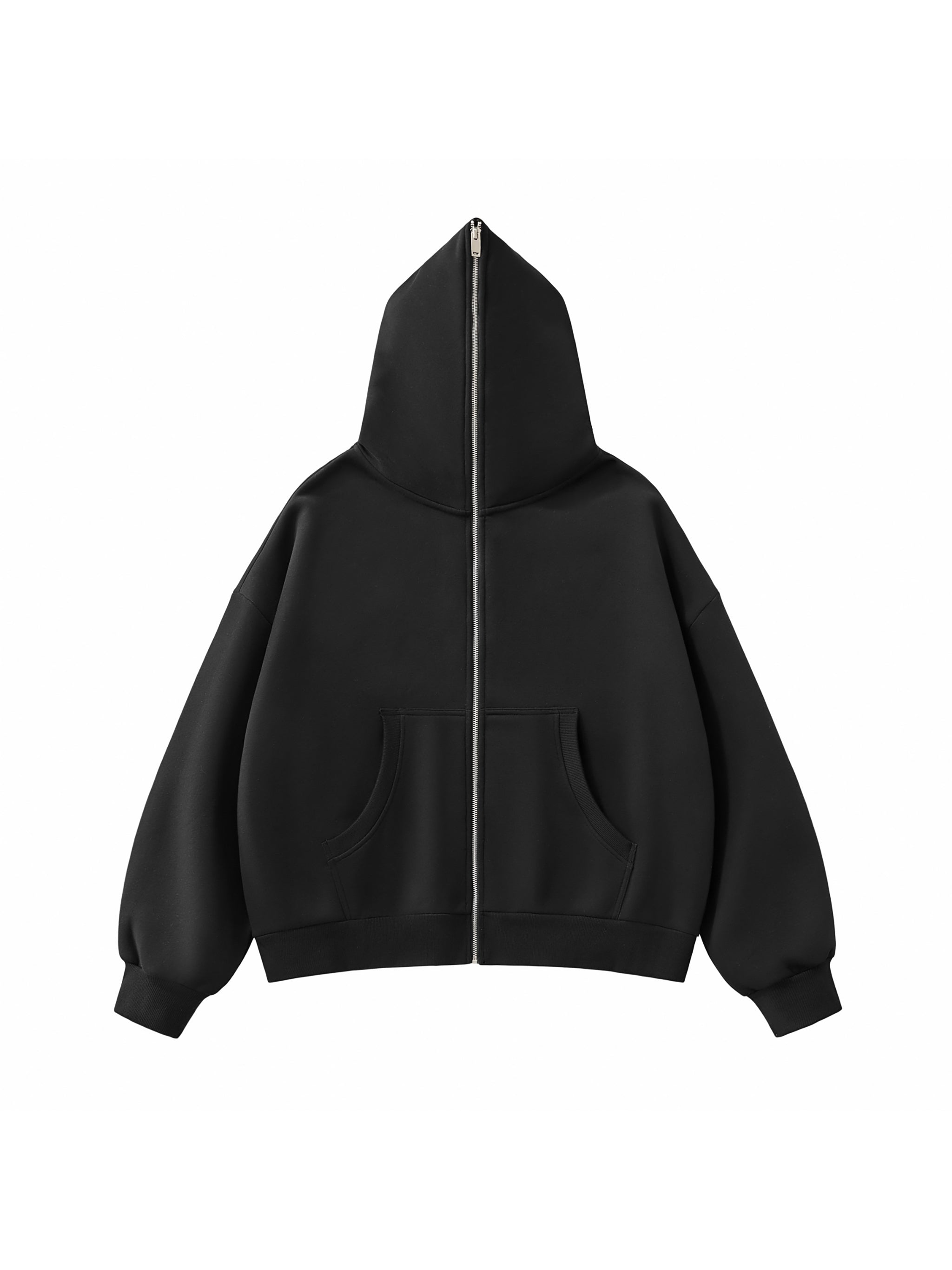 Cristian Castro Sudadera | Fleeced Full-Zip Boxy Hoodie